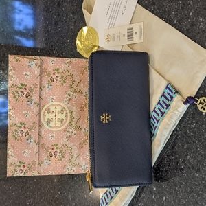 Tory Burch Emerson Large Continental Zip Closure Wallet + Dust + Gift Bag Nwt ❤️